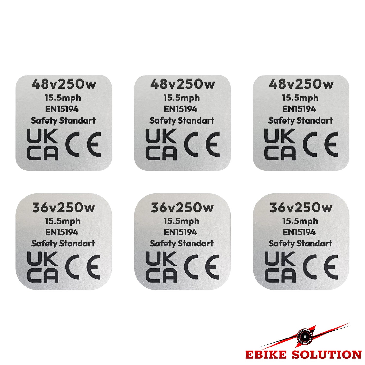 ebike motor stickers,road legal stickers 250w label  ebikesolution