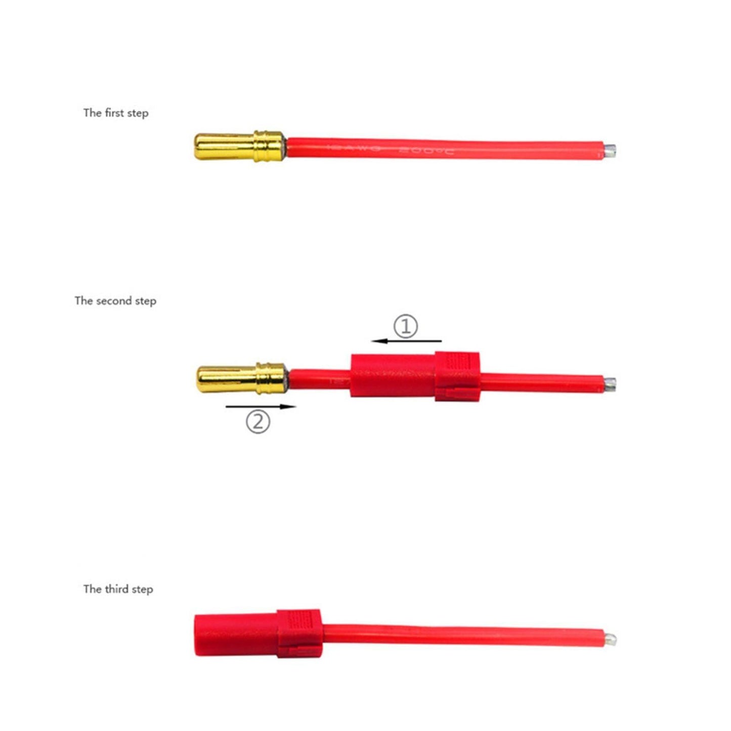 10Pairs XT150 Banana Bullet Adapter Male Female For FPV Racing RC LiPo Battery