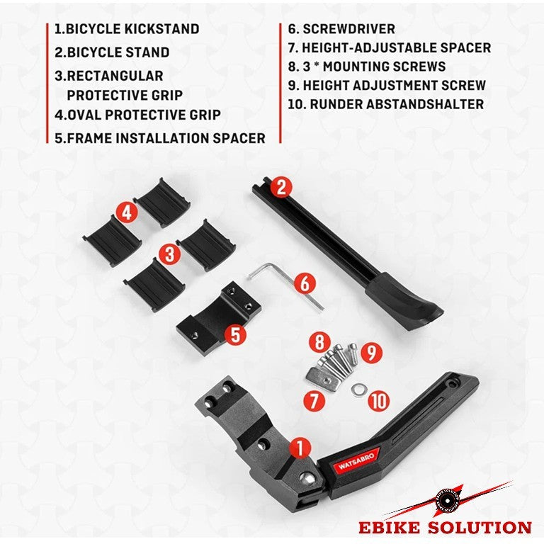 Ebike Rear Kickstand Frame Heavy Duty E-Bike Bicycle 26"/27,5"/29" Heavy Duty