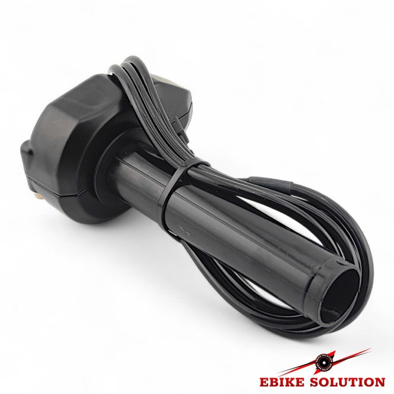 Black electronic component with a cable on a white background, branded 'Ebike Solution'.