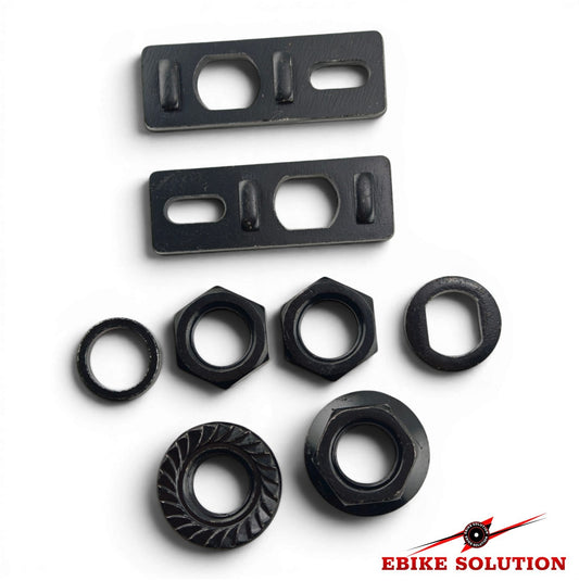 M18 EBIKE Nut Set Hub Motor Axle Lock Washer Spacer Nut Black