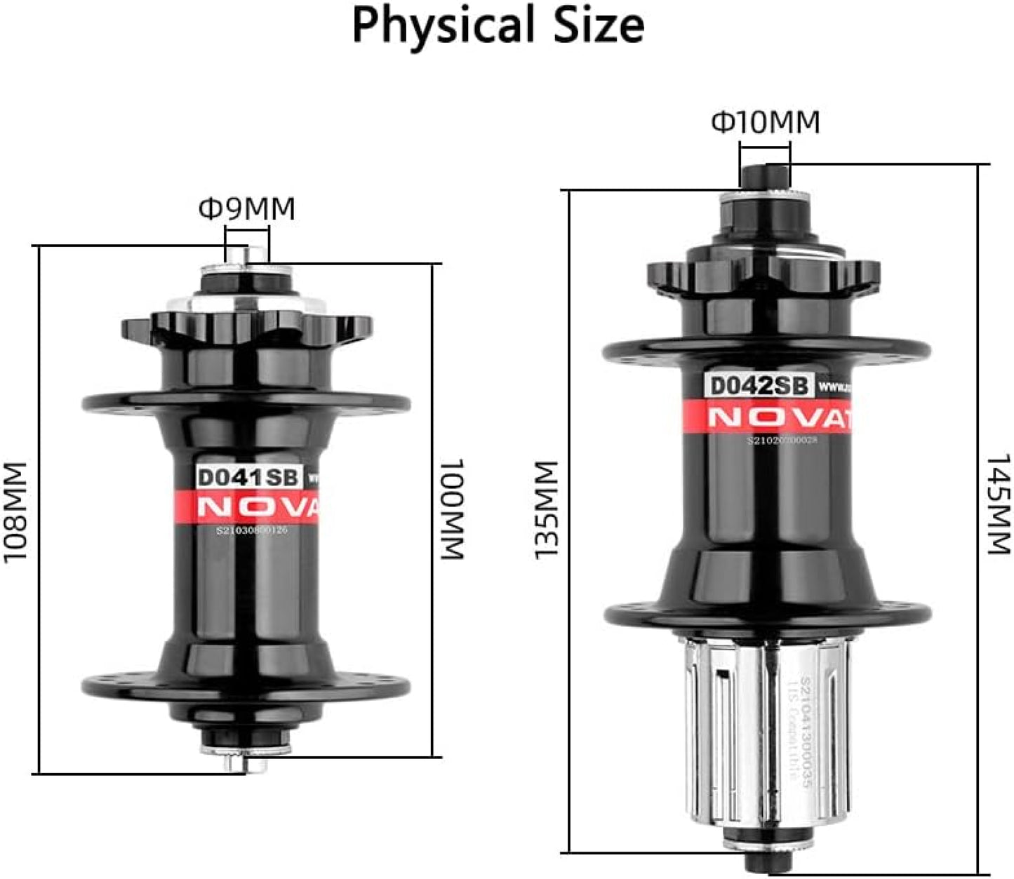 Mountain Bike Hub D041SB D042SB 24/28/32/36 Hole Quick Release with Axle