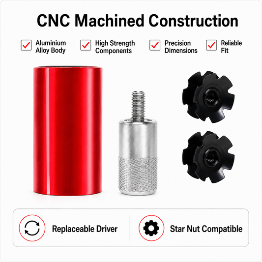 Bike Fork Headset Star Nut Setting Tool 1" 1-1/8" Threadless Steerer Installer Kit
