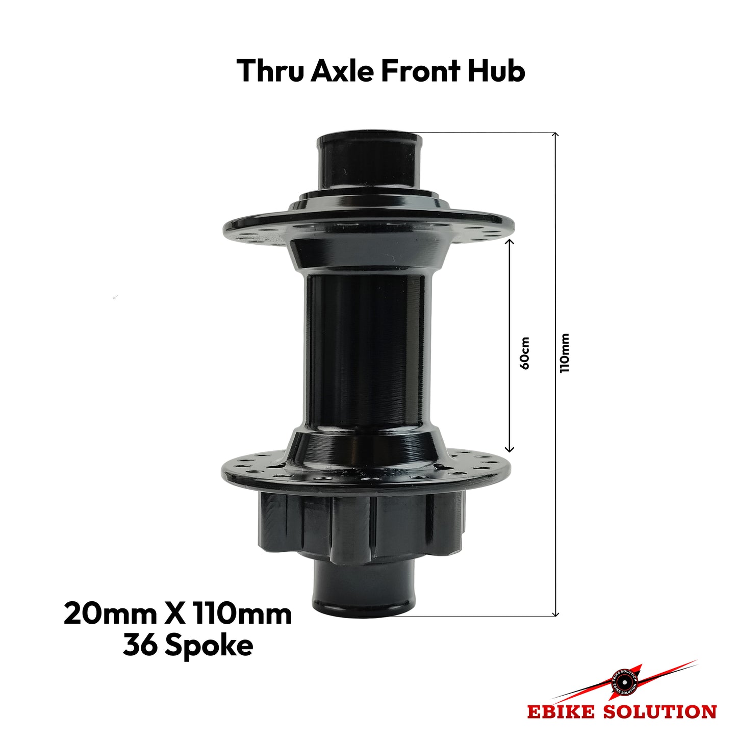 Bike Front Hub Thru Axle 20mm x 110mm 36 spoke MTB uk stock ebikesolution