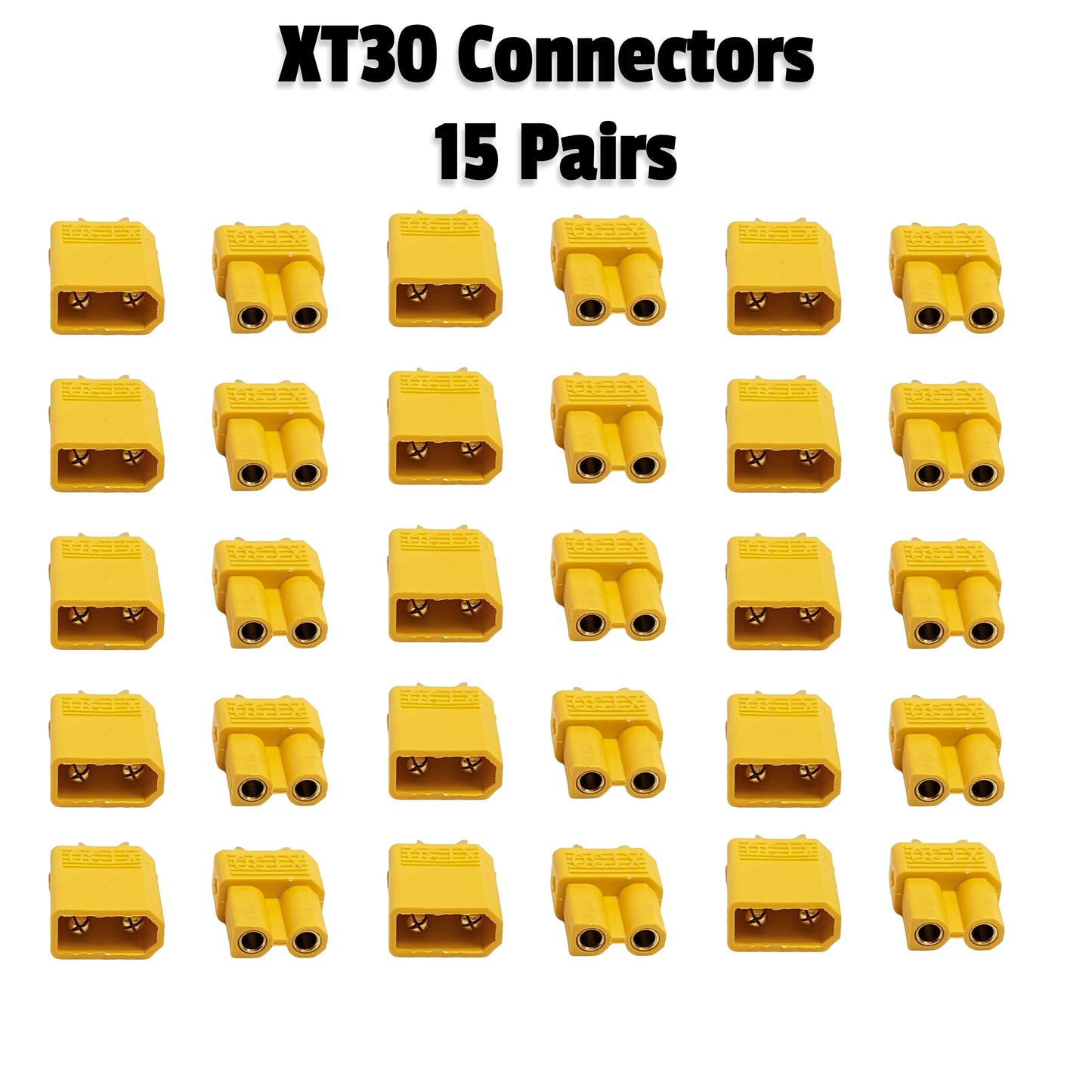 XT30 Connectors Plugs for RC Lipo Battery Drone Airplane Male Female 