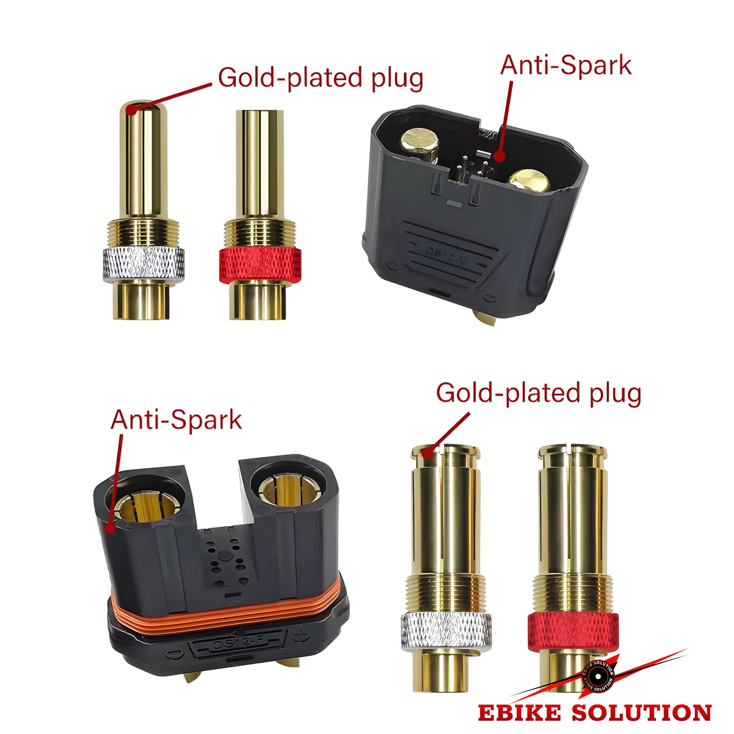 QS12 Anti-sparking Male Female Lipo Battery Plugs Connector High-Current
