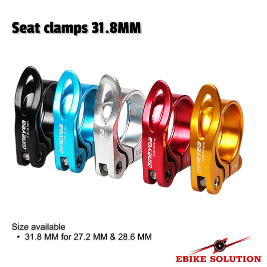 Aluminum Bike Seat Post Clamp 31.8 Bicycle Seat Clamp Quick Release Clamp Seat