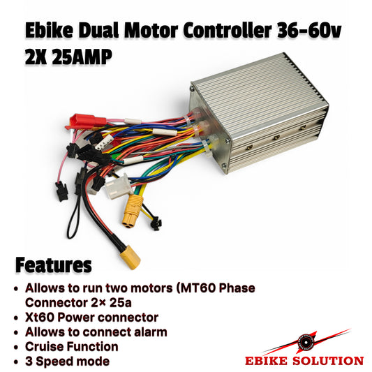Ebike Controller Dual Motor 25a Electric Bike Hub Motor 36v/48v/52v/60vFor SW900