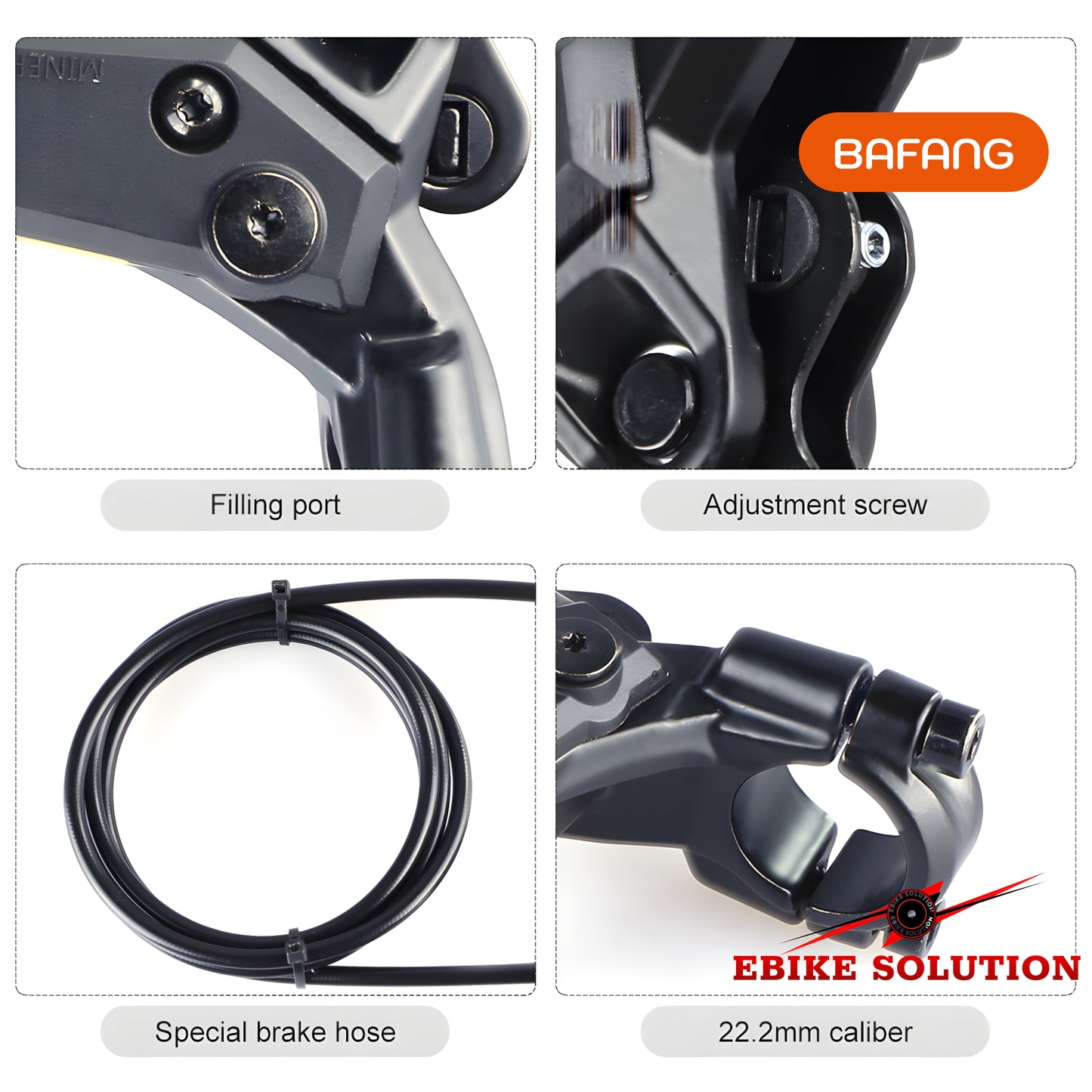 Hydraulic Disc Brake For BAFANG Ebike Hub/Mid Drive Motor Wheel Bicycle Brake