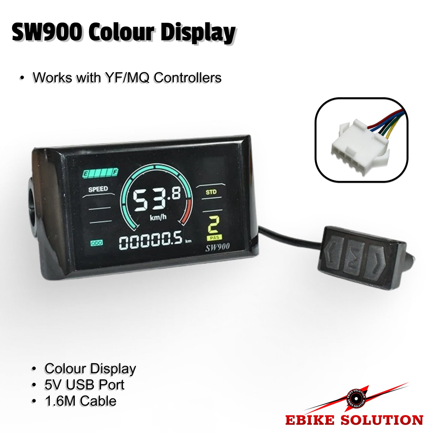 48v-72v 45a MQ Ebike Controller Bundle Color SW900 LCD 2500w-3000w Control Panel