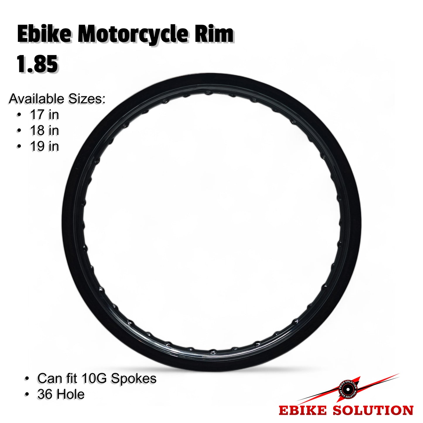 Enduro Ebike Stealth Bomber 1.85x 17/18/ inch Alloy Wheel Rim for QS 205/273