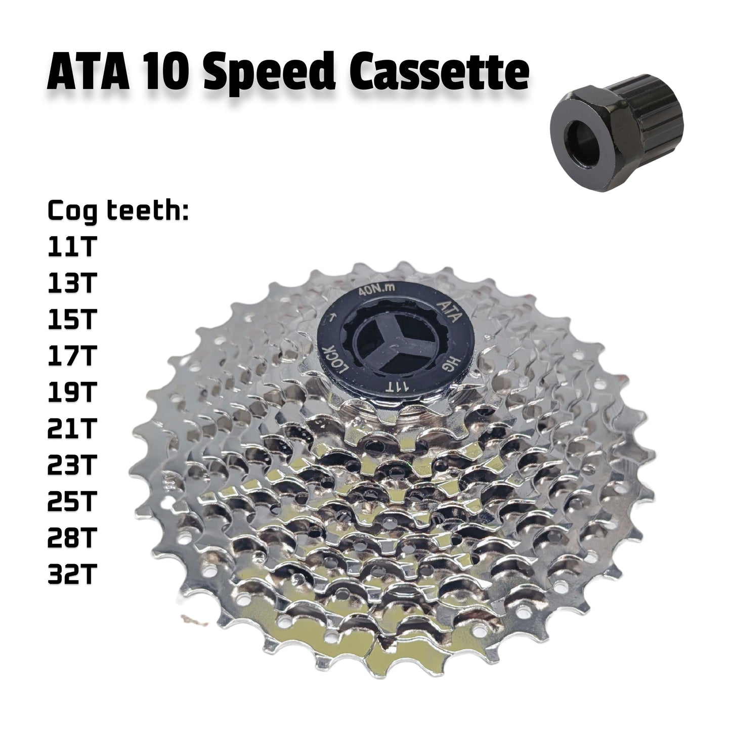 ATA Cassette 7 8 9 10 Speed MTB EBike Sprocket 11-32T Electric Bike