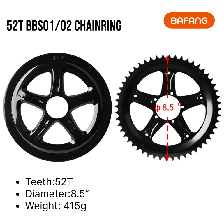 BAFANG Mid Drive Motor Chainwheel EBike Sprocket 44T 46T 48T 52T