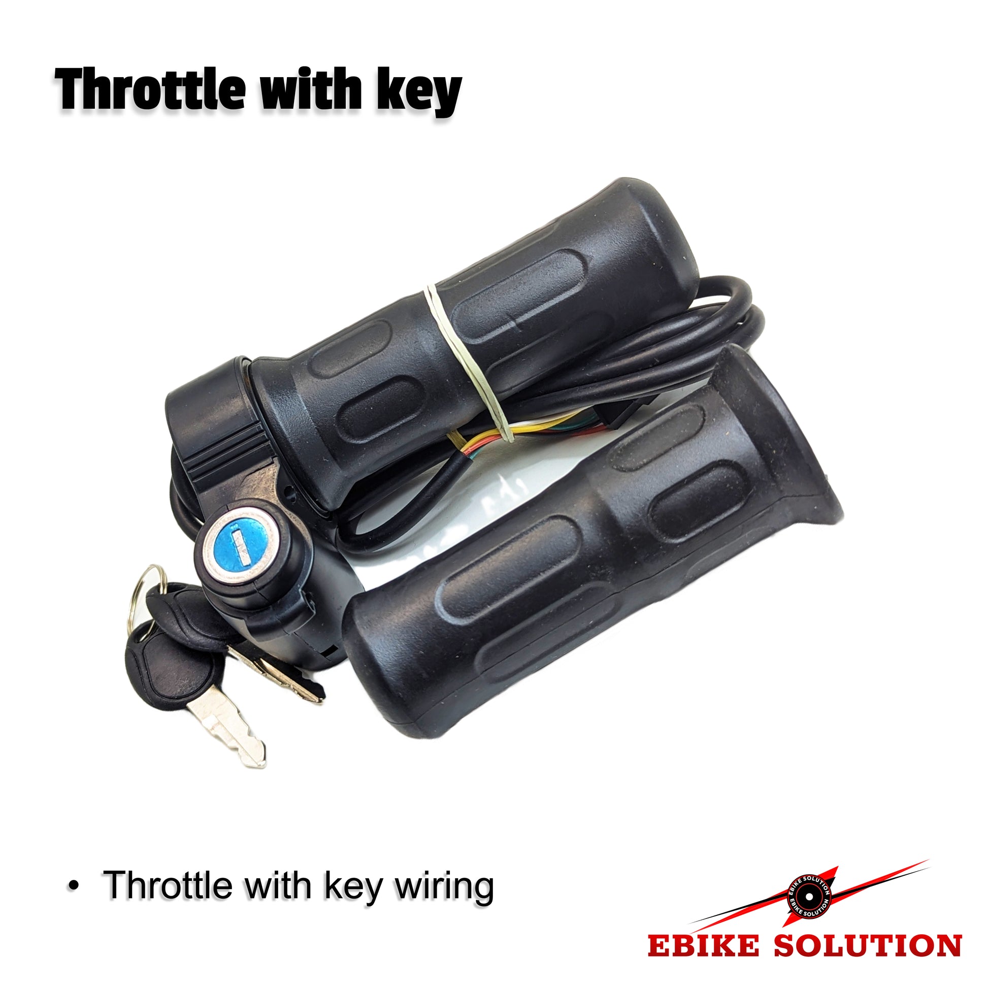 Twist Throttle Electric Bike Full Grip Ebike Right Hand With Key Ignition