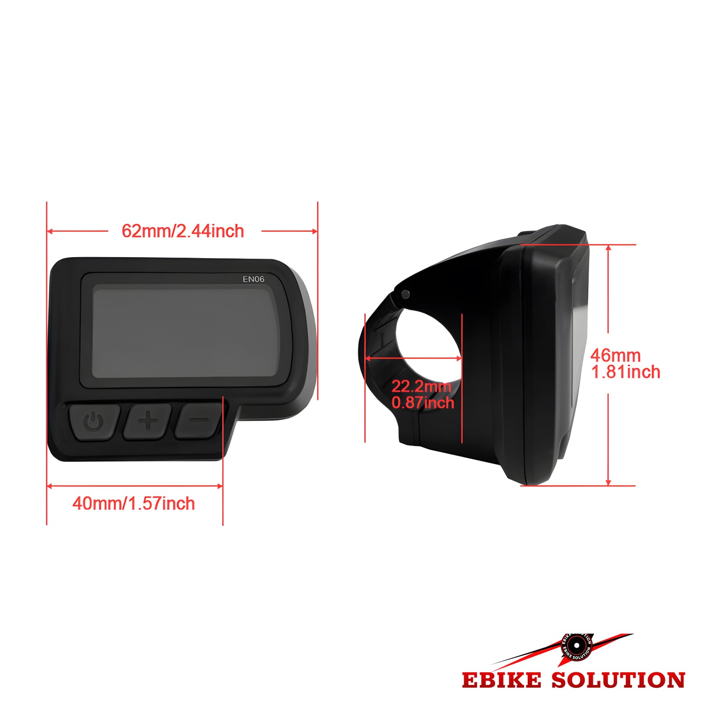EN06 Ebike LCD Display Control Panel 36V/48V Electric Bicycle Scooter 5 Pin UK
