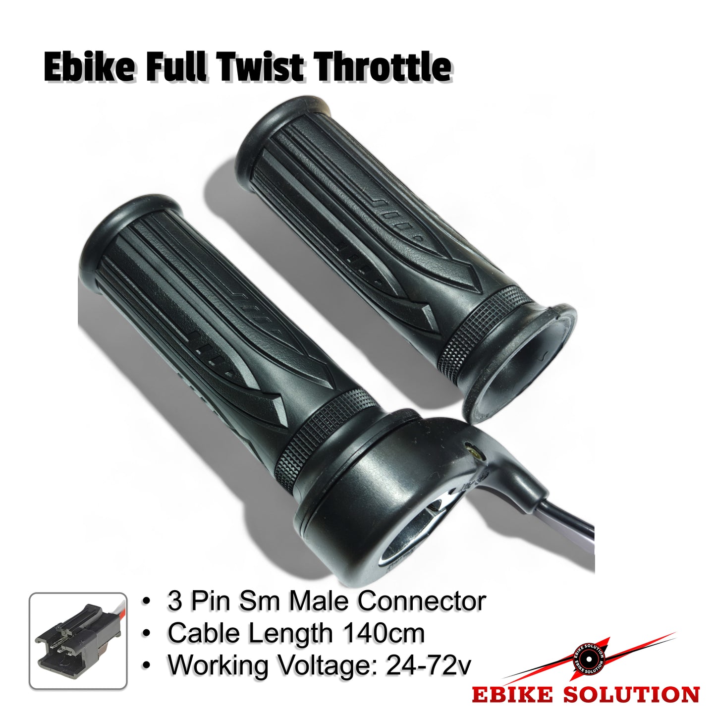 Electric Bike Twist Throttle Full Grip Ebike Right Hand