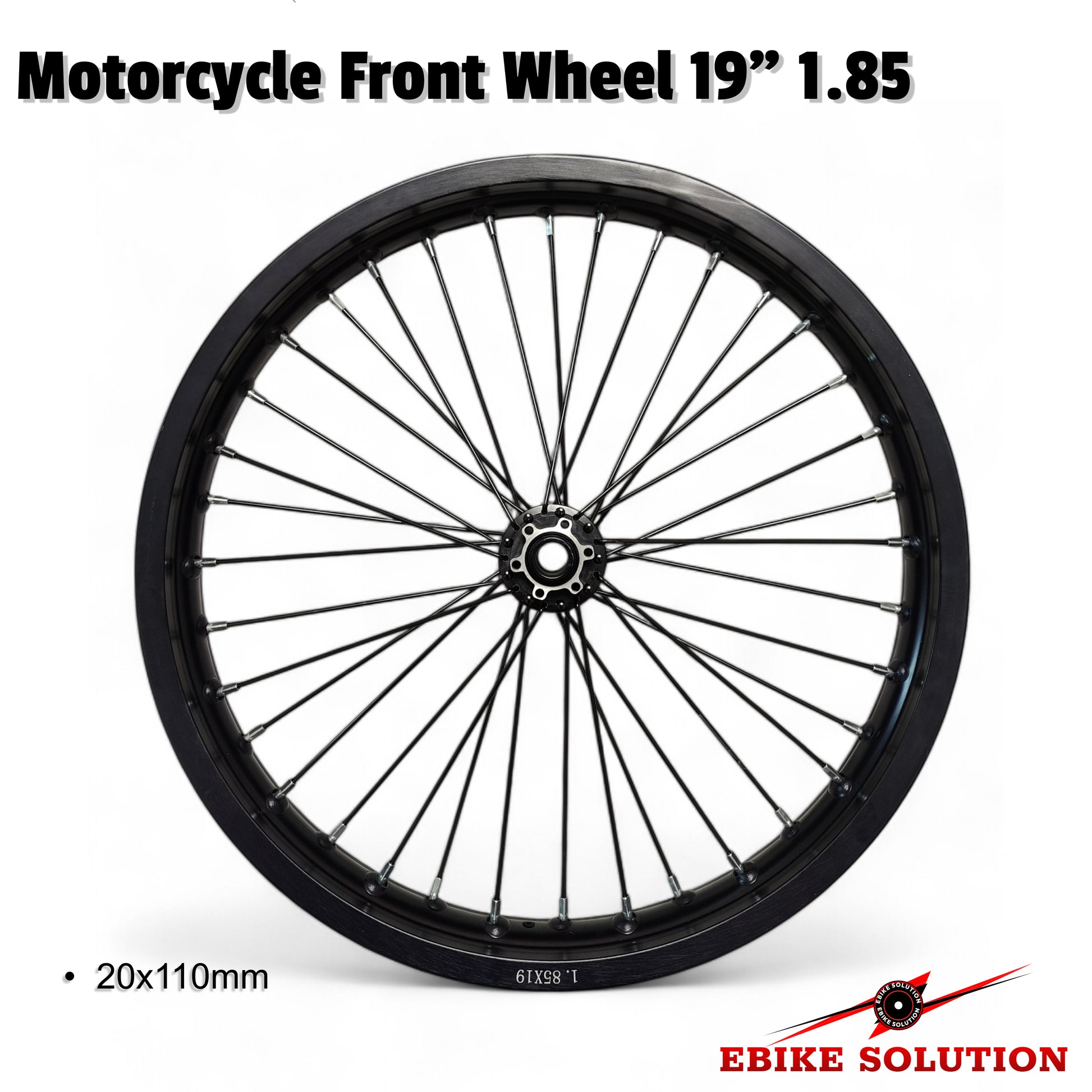 Stealth Bomber/Surron Ebike Enduro Front Wheel 20x110mm Dual Brake Side Hub 19 Inch