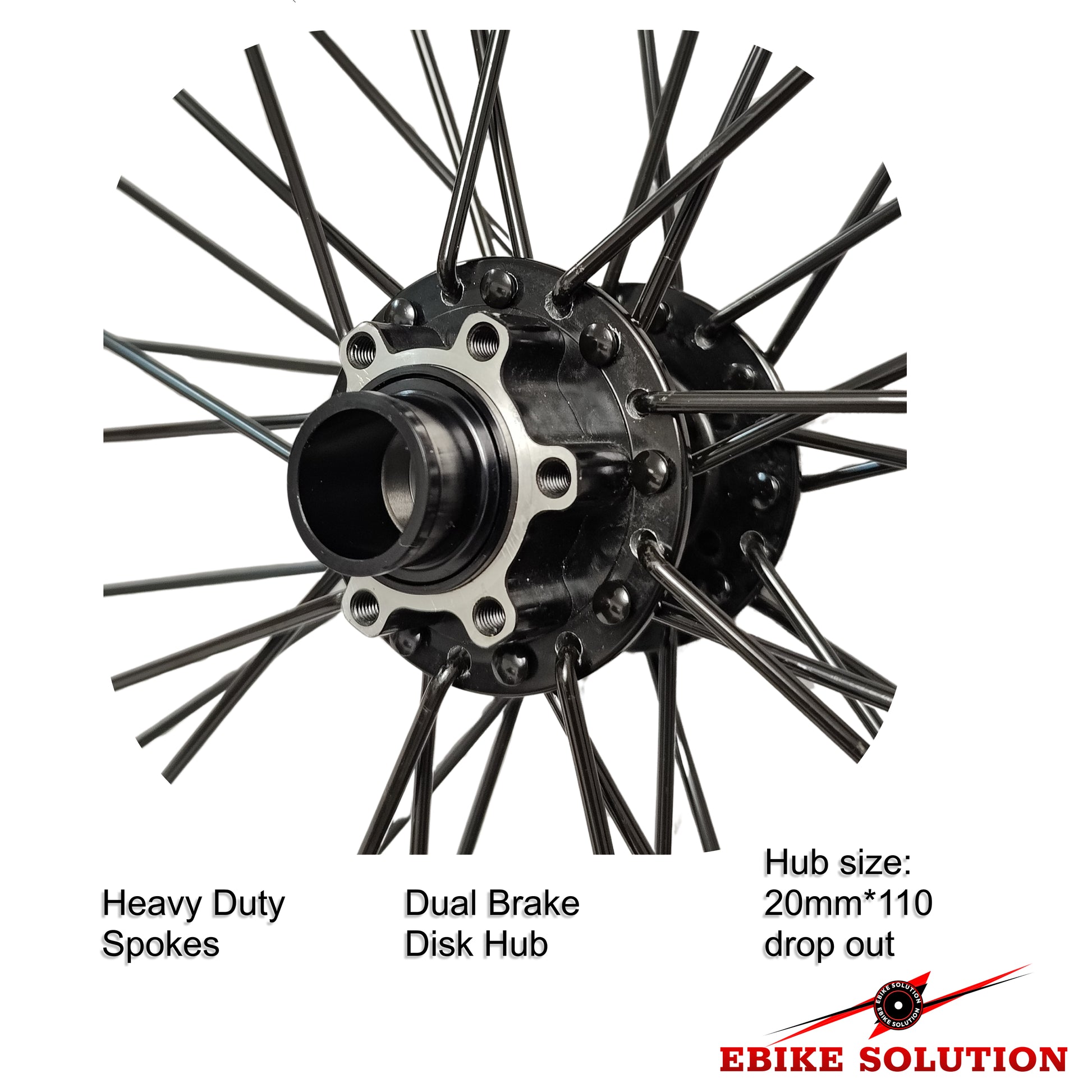 Stealth Bomber/Surron Ebike Enduro Front Wheel 20x110mm Dual Brake Side Hub 21 Inch