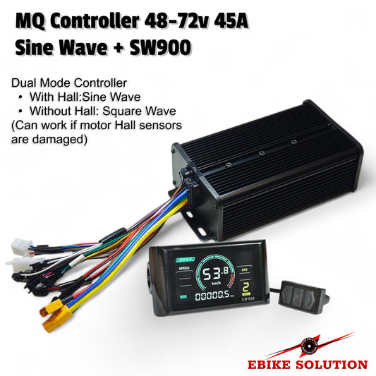 48v-72v 45a MQ Ebike Controller Bundle Color SW900 LCD 2500w-3000w Control Panel
