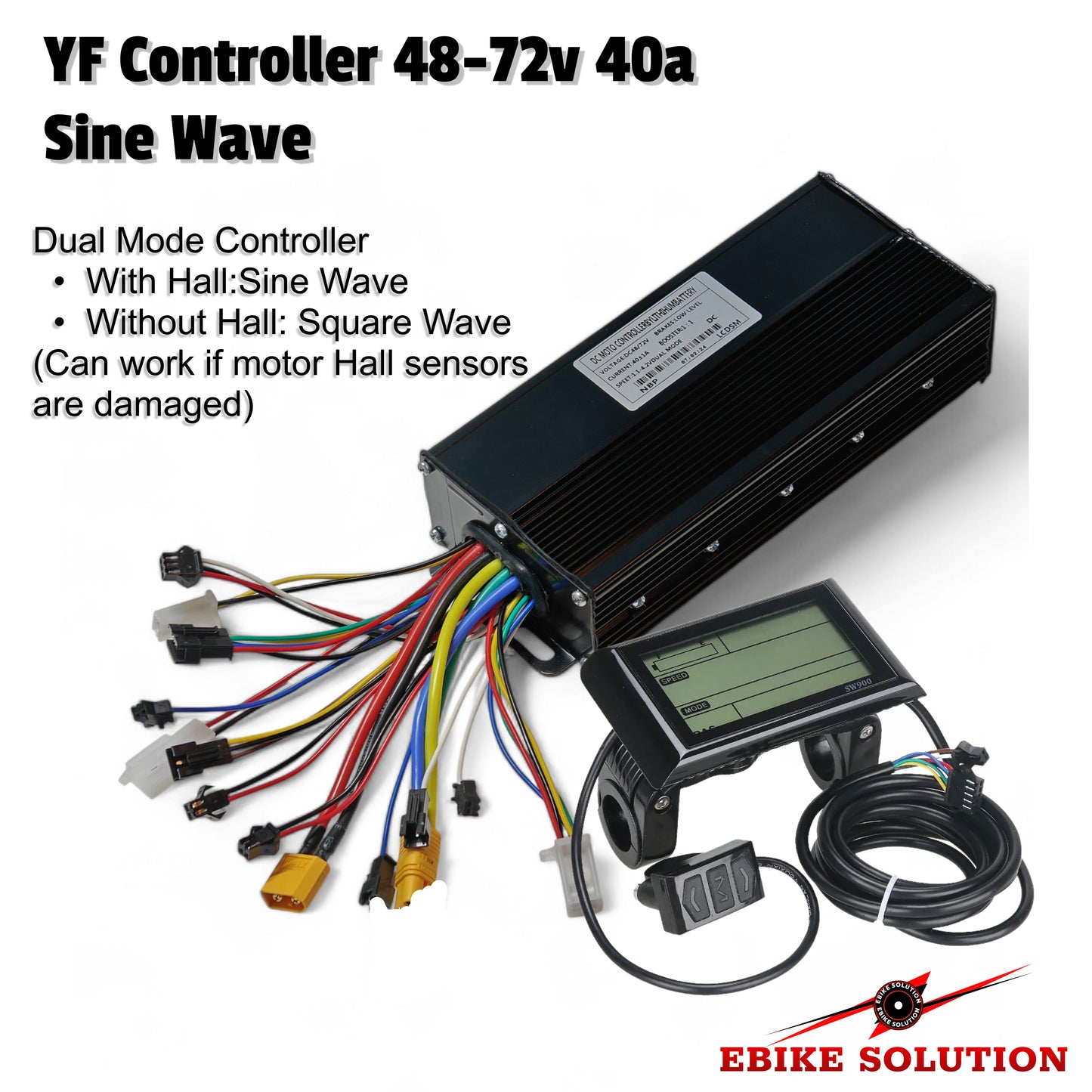 Ebike Controller 48/52V YF 40A + SW900 Display 2000W Kit