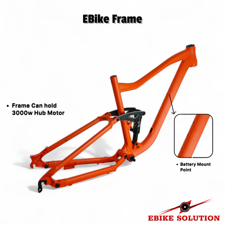 Ebike Frame For Conversion Kit 2kw 3kw Electric Mountain MTB Full Suspension Size L