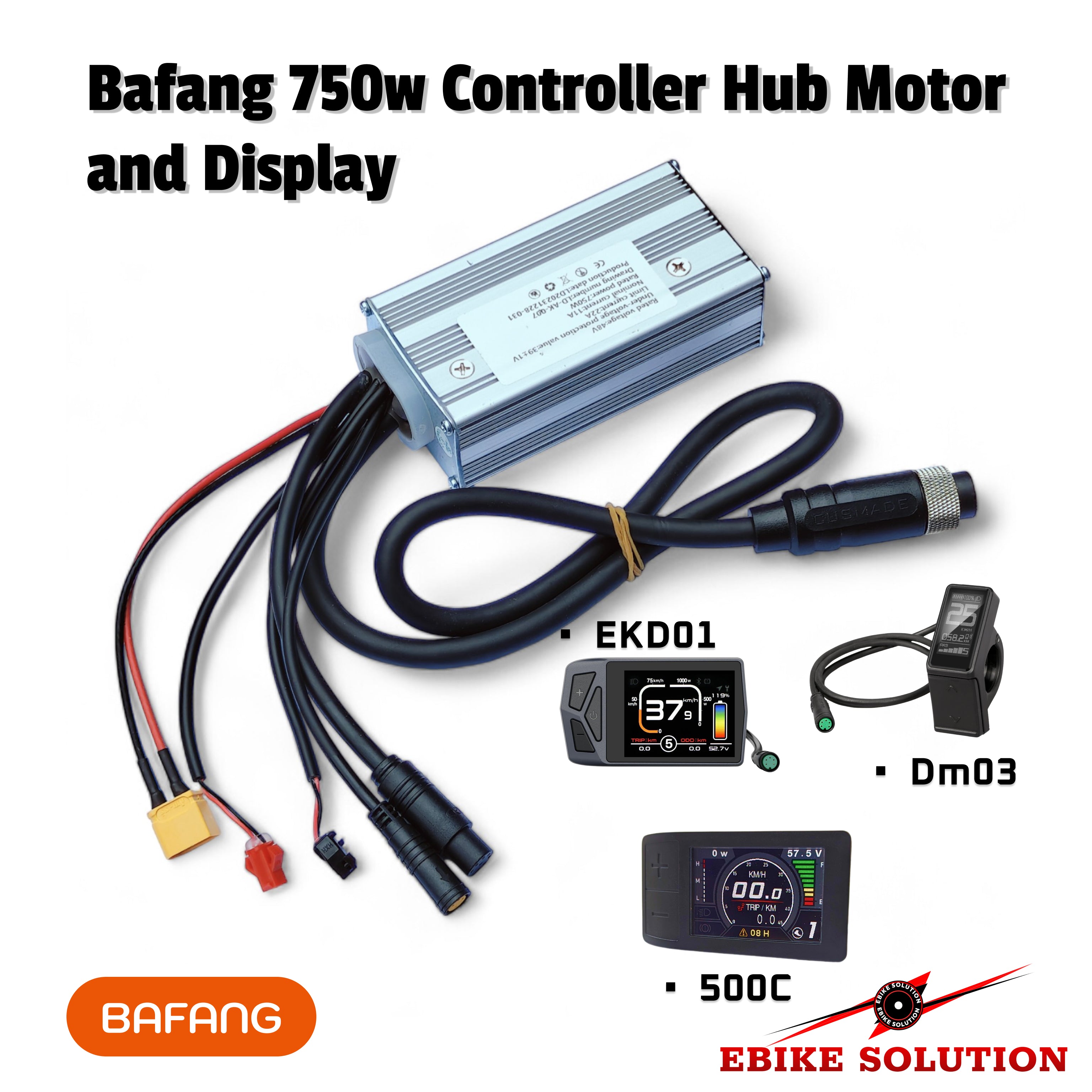 Bafang Brushless 48V 22A 750W Hub Motor Controller L1019 Display