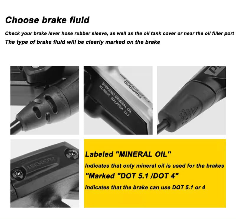 MTB eBike Hydraulic Brake Bleed Tool Kit For Shimano DOT Mineral Oil Brake