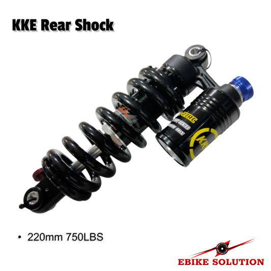 KKE Rear Shock Suspension Adjustable Damping 220mm 750lbs for Electric Bike