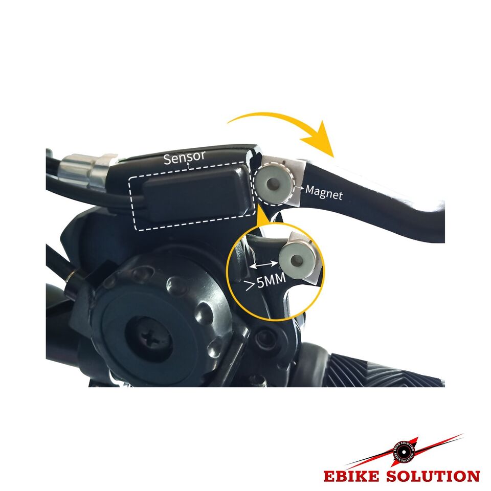 Pair Left & Right Ebike Bicycle Electric Brake Levers with Julet Connectors