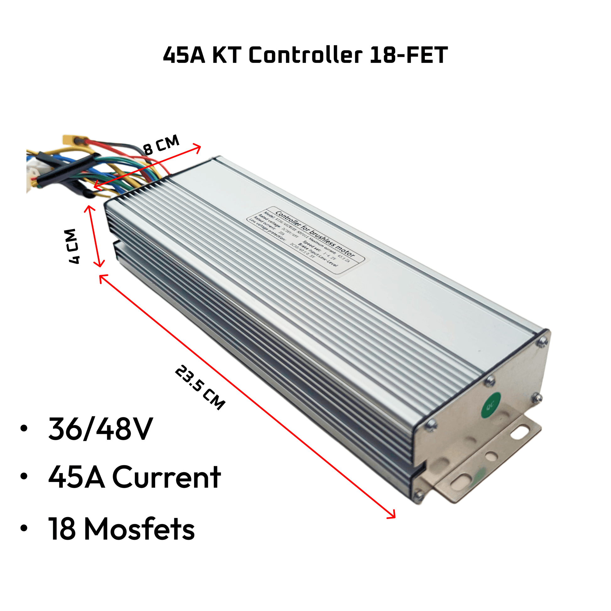 KT Ebike Controller 36/48V 2000W 18-FET 45A Brushless Motor uk stock ebikesolution