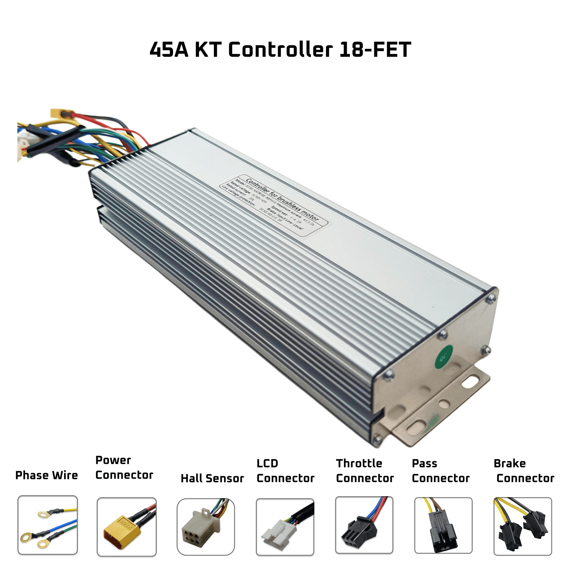 KT Ebike Controller 36/48V 2000W 18-FET 45A Brushless Motor uk stock ebikesolution