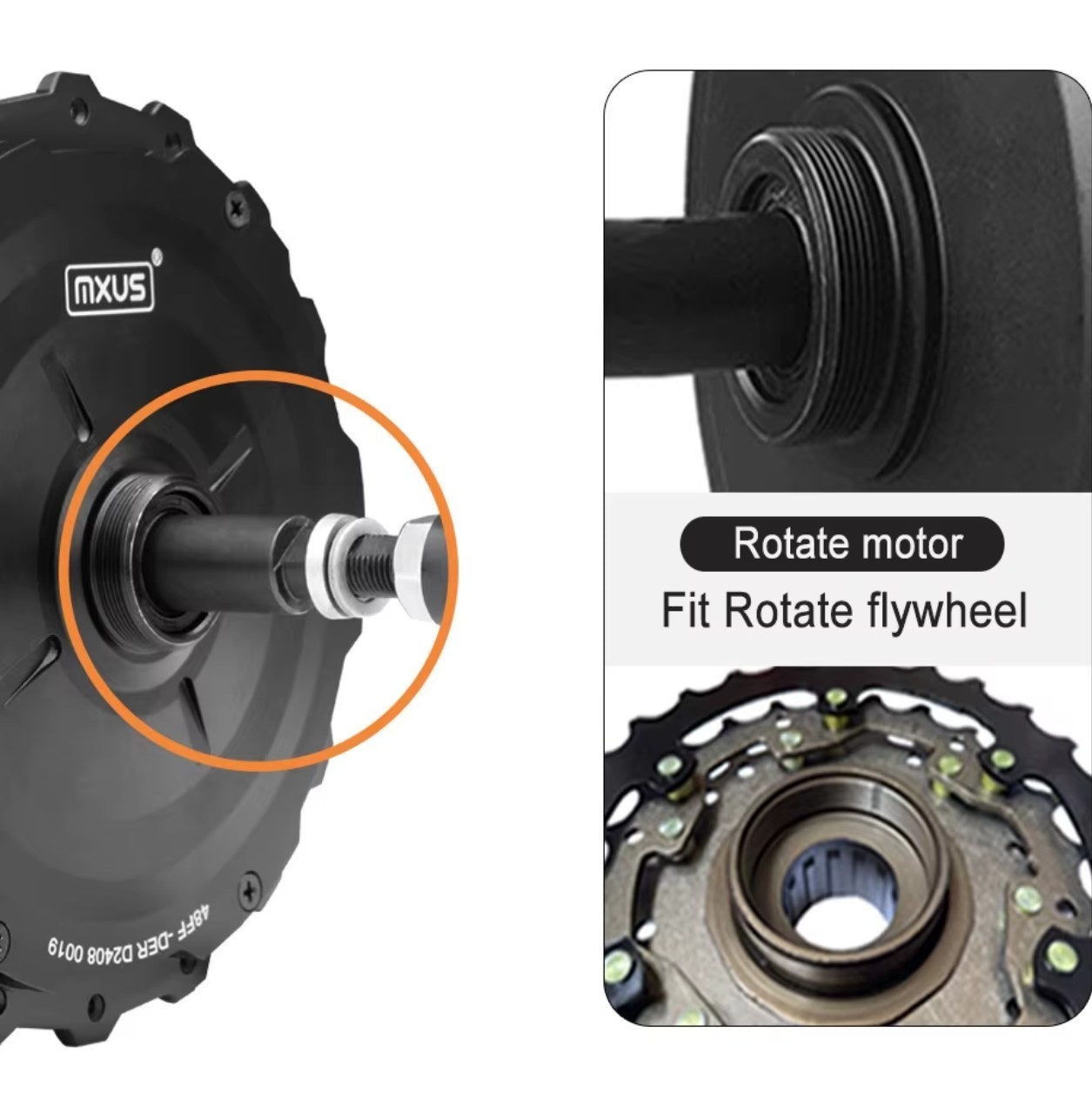 MXUS XF19R/XF19C Motor 48V 750W/1000W Rear Gear Hub Motor Wheel Ebike ebike solution