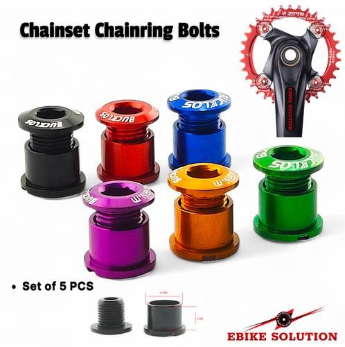5PCS MTB Road Bike Single Chainring Bolts Sprocket Screw 4mm