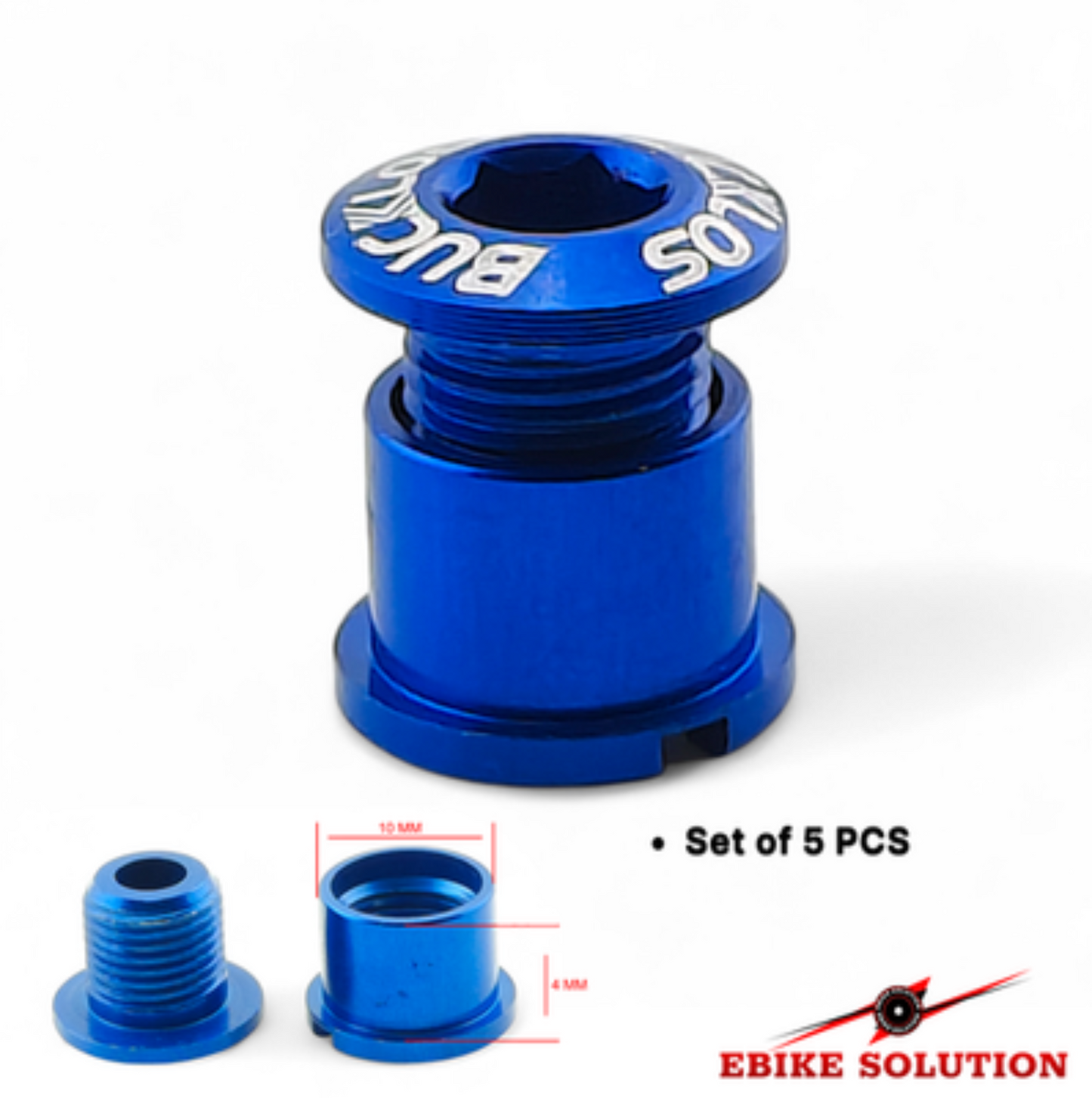 5PCS MTB Road Bike Single Chainring Bolts Sprocket Screw 4mm
