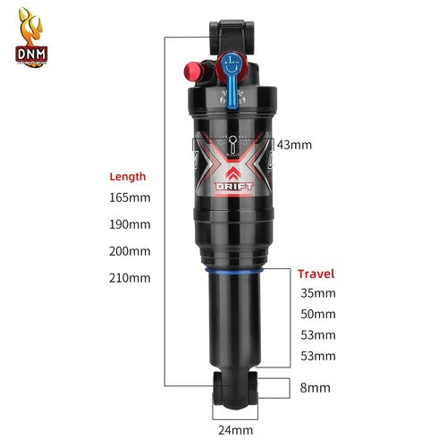 DNM AO-8RC MTB Rear Shock Absorber 165-230mm Aluminum Alloy Mountain Bike ebike solution