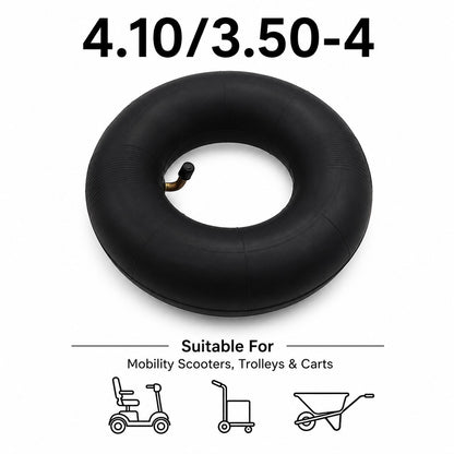 4.10/3.50-4 Inner Tube Thick Rubber Bent Valve 4.00-4 Tyres Mobility Scooter 2x