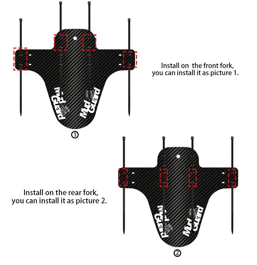 Mud Guard Cycling Mountain Bike MTB Front or Rear Mudguard Ride Fender