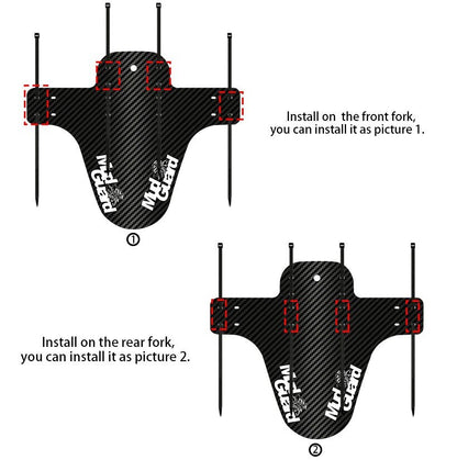 Mud Guard Cycling Mountain Bike MTB Front or Rear Mudguard Ride Fender
