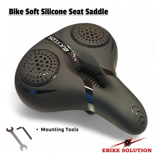 eBike Soft Saddle MTB Bike Seat Shock Absorbing Hollow Breathable Comfortable