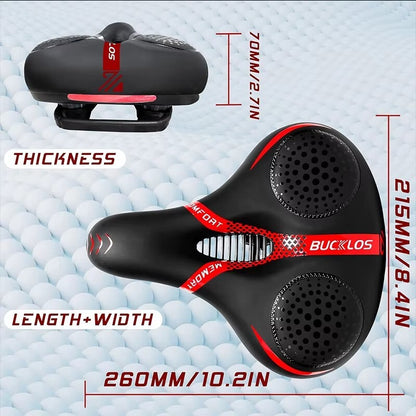 eBike Soft Saddle MTB Bike Seat Shock Absorbing Hollow Breathable Comfortable