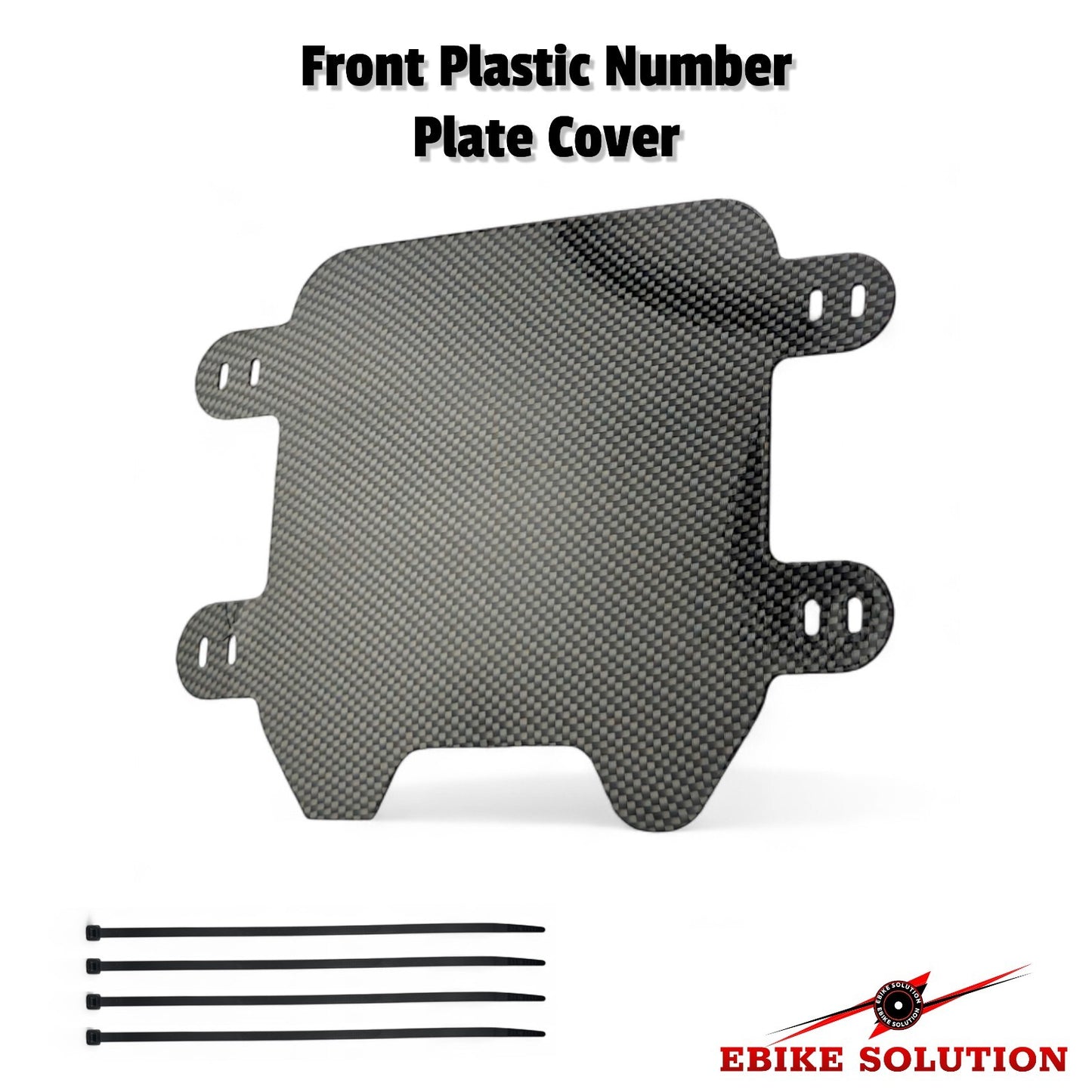 Motorcycle Bike Black Carbon Front Plastic Number Plate Cover for Sur-Ron X S