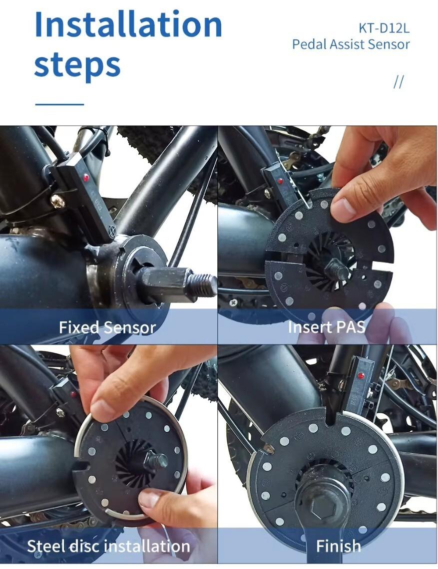 KT-D12R PAS Sensor 12 Magnet Points Pedal Assist Sensor for E-Bike and Pedelec