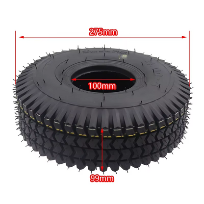 Tyre 4.00-4 Black Pneumatic Chevron Tread Mobility Scooter 4 Inch Wheel Rim 4ply
