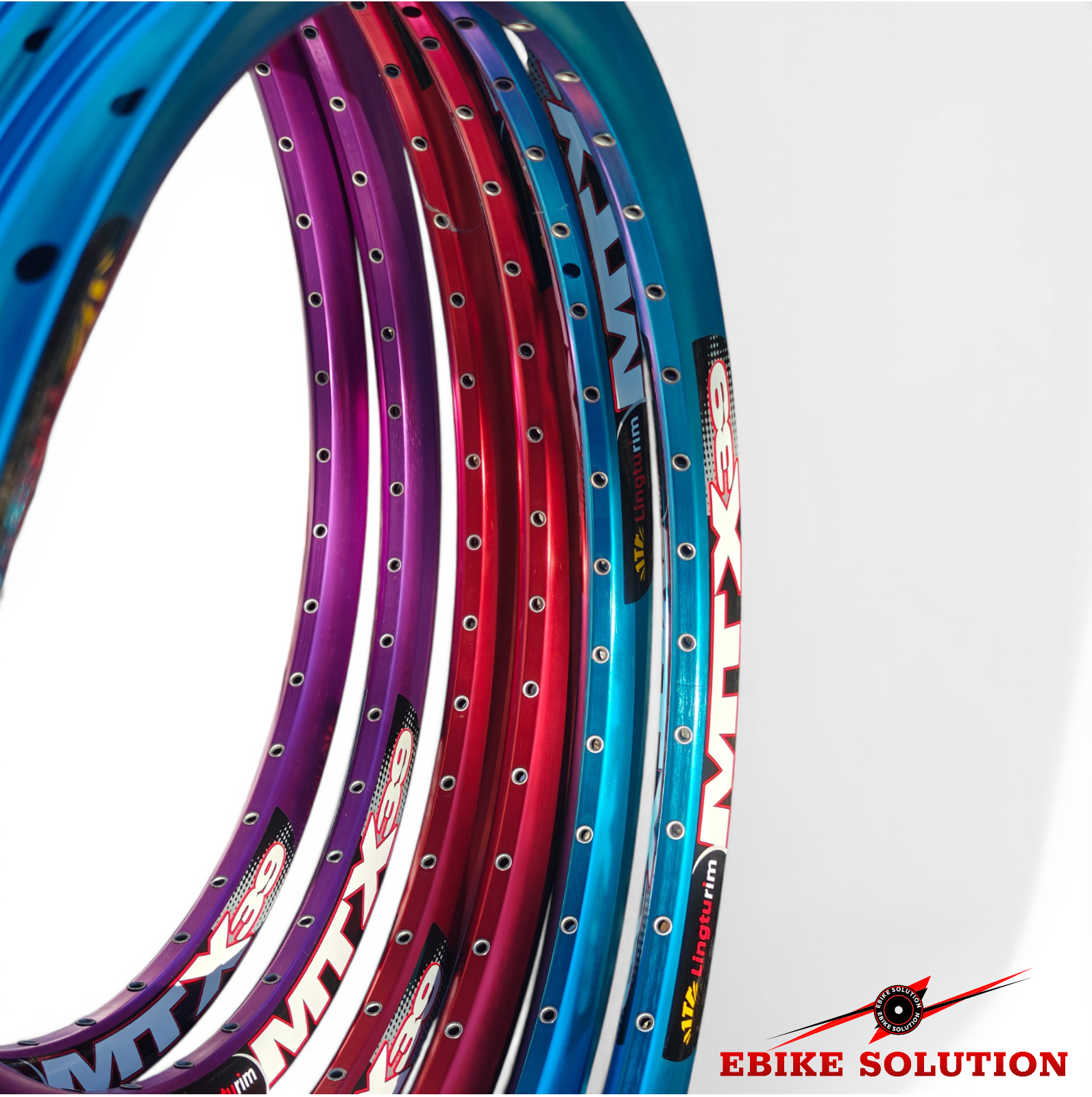 MTX 39 Rim Double Wall Rim Blue Purple Red 36 Hole EBIKE
