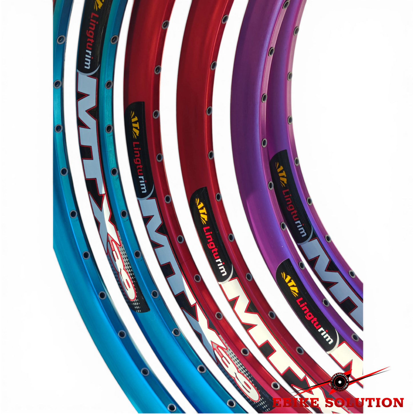 MTX 39 Rim Double Wall Rim Blue Purple Red 36 Hole EBIKE