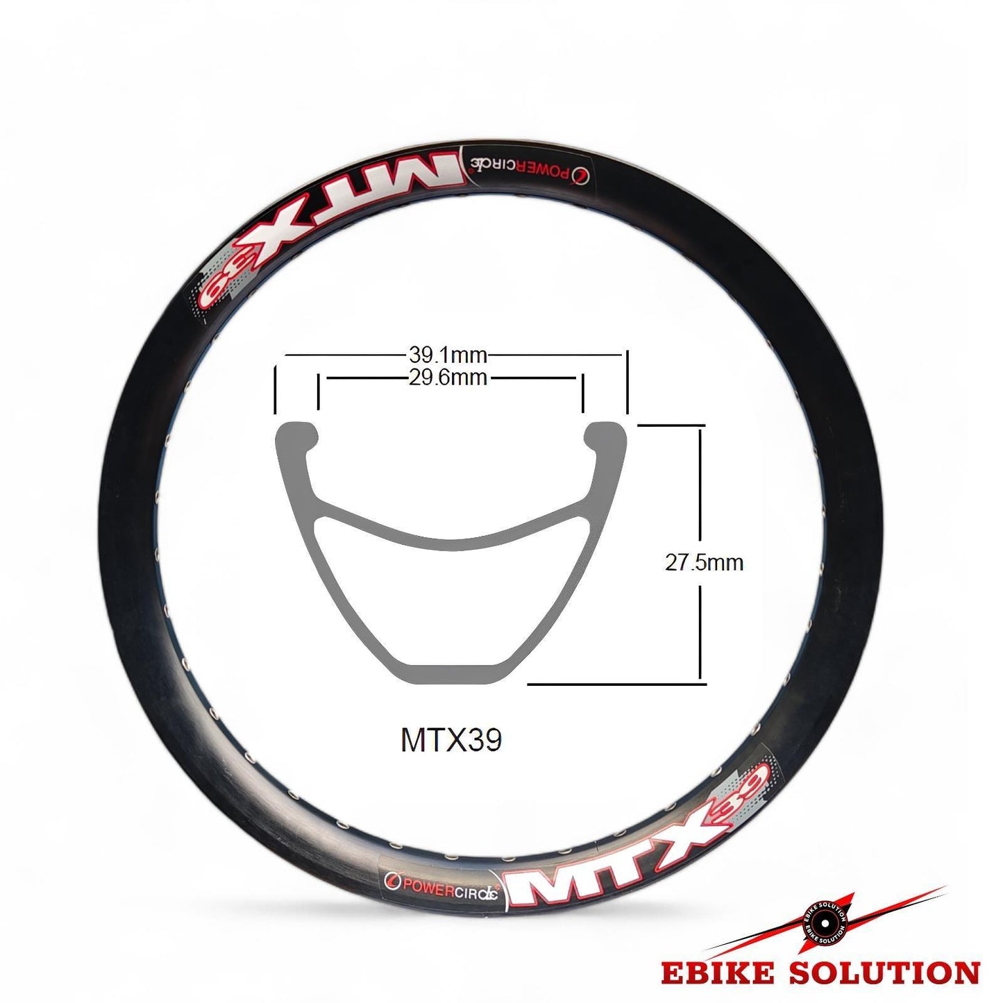 MTX 39 Rim Double Wall Rim Blue Purple Red 36 Hole EBIKE