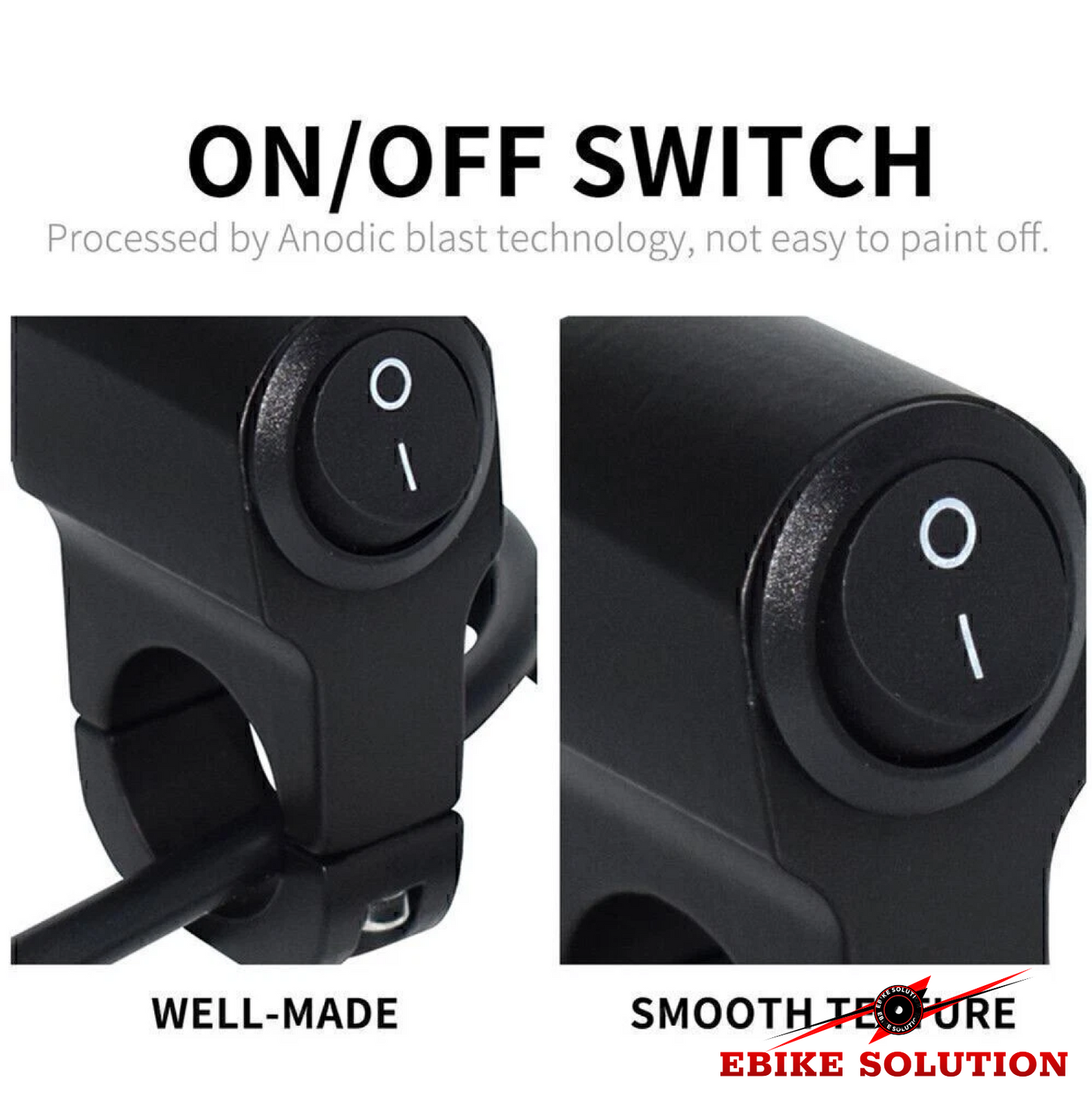 Motorcycle Headlight Switch 2 Pin Fog Spot Light Waterproof  Motorbike Handlebar