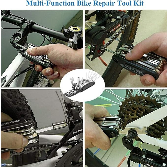 Bicycle Frame Tool Puncture Repair Kit Saddle Case Bag With Tool Set Bike ebike solution