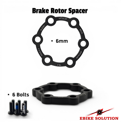 2/3/4/5/6mm Aluminum Alloy Disc Brake Spacer for Mountain Bike Hub 6 Hole Black