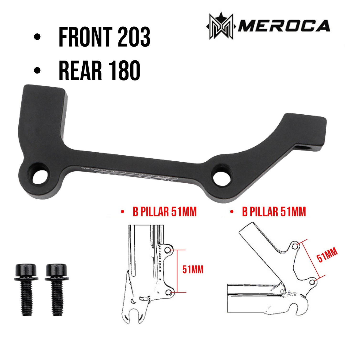 MTB Rotor Brake Caliper Mount Adapter Front Rear PM IS 160mm 180mm 203mm A/B